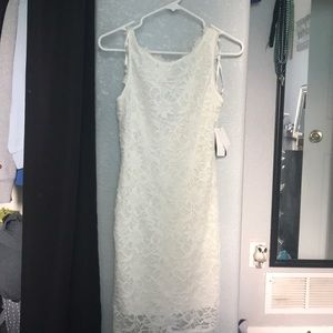 cream lace dress